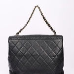 Chanel Quarter Single Flap Black Caviar 24K GP