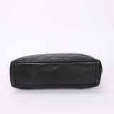 Chanel Quarter Single Flap Black Caviar 24K GP