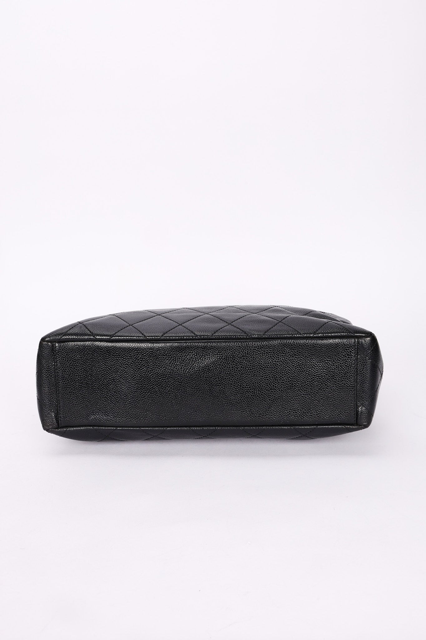 Chanel Quarter Single Flap Black Caviar 24K GP