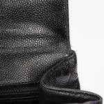 Chanel Quarter Single Flap Black Caviar 24K GP