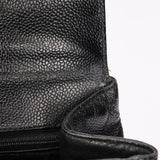 Chanel Quarter Single Flap Black Caviar 24K GP