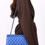 Chanel Small Classic Double Flap Cobalt Blue Lambskin SHW