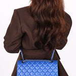 Chanel Small Classic Double Flap Cobalt Blue Lambskin SHW