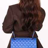 Chanel Small Classic Double Flap Cobalt Blue Lambskin SHW