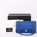 Chanel Small Classic Double Flap Cobalt Blue Lambskin SHW