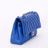 Chanel Small Classic Double Flap Cobalt Blue Lambskin SHW