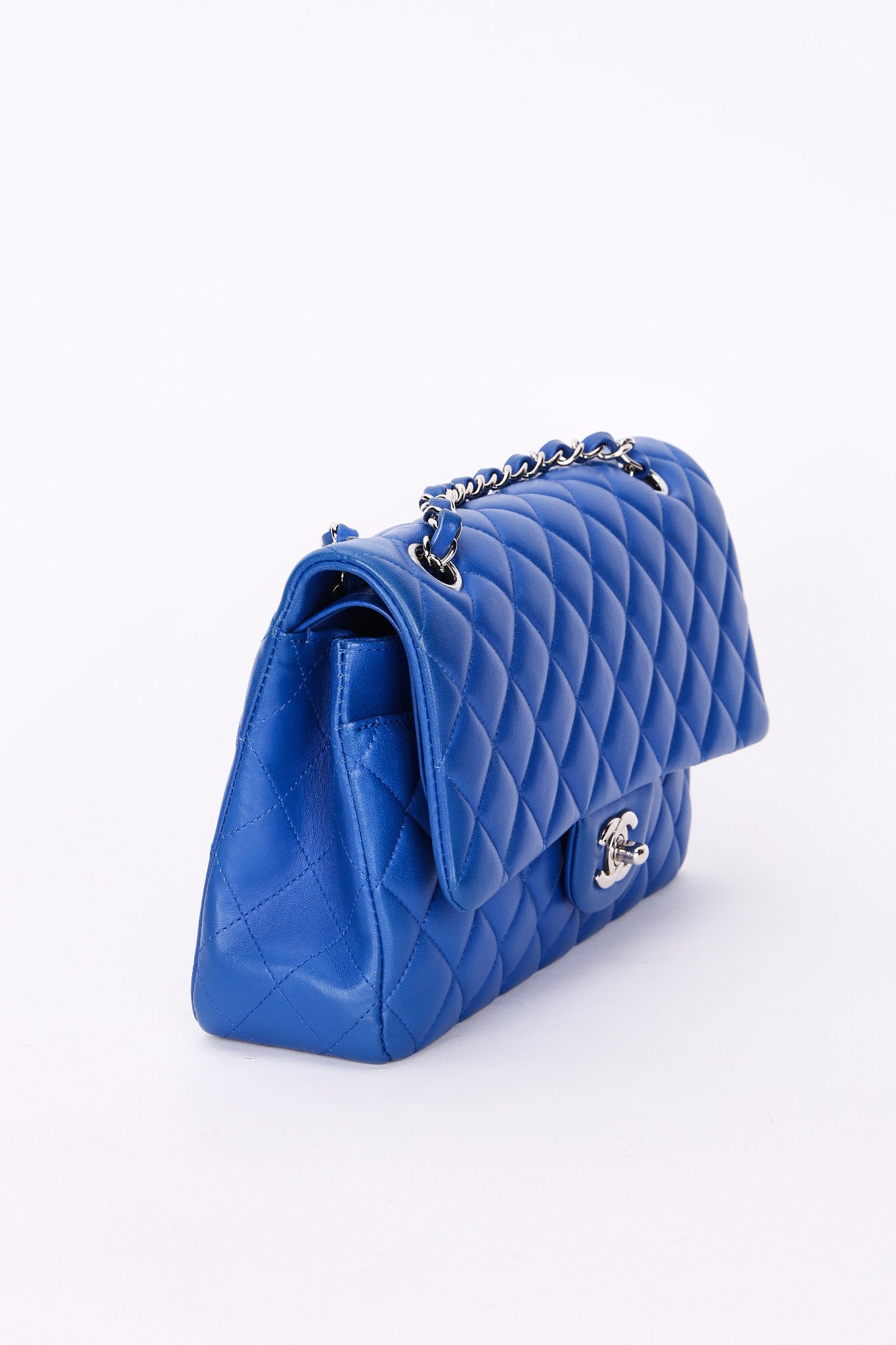 Chanel Small Classic Double Flap Cobalt Blue Lambskin SHW