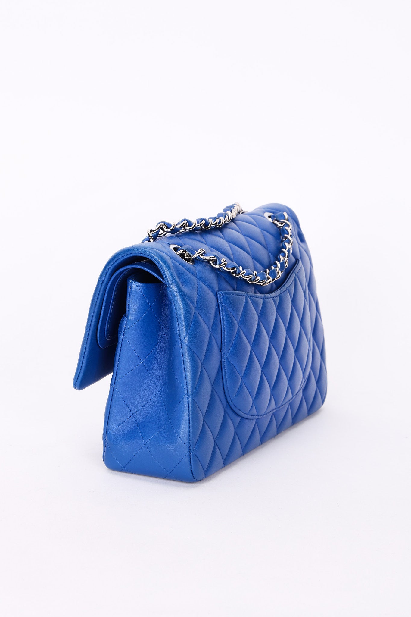 Chanel Small Classic Double Flap Cobalt Blue Lambskin SHW