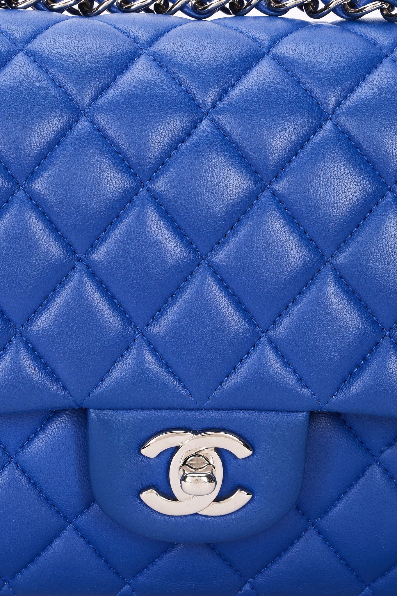 Chanel Small Classic Double Flap Cobalt Blue Lambskin SHW