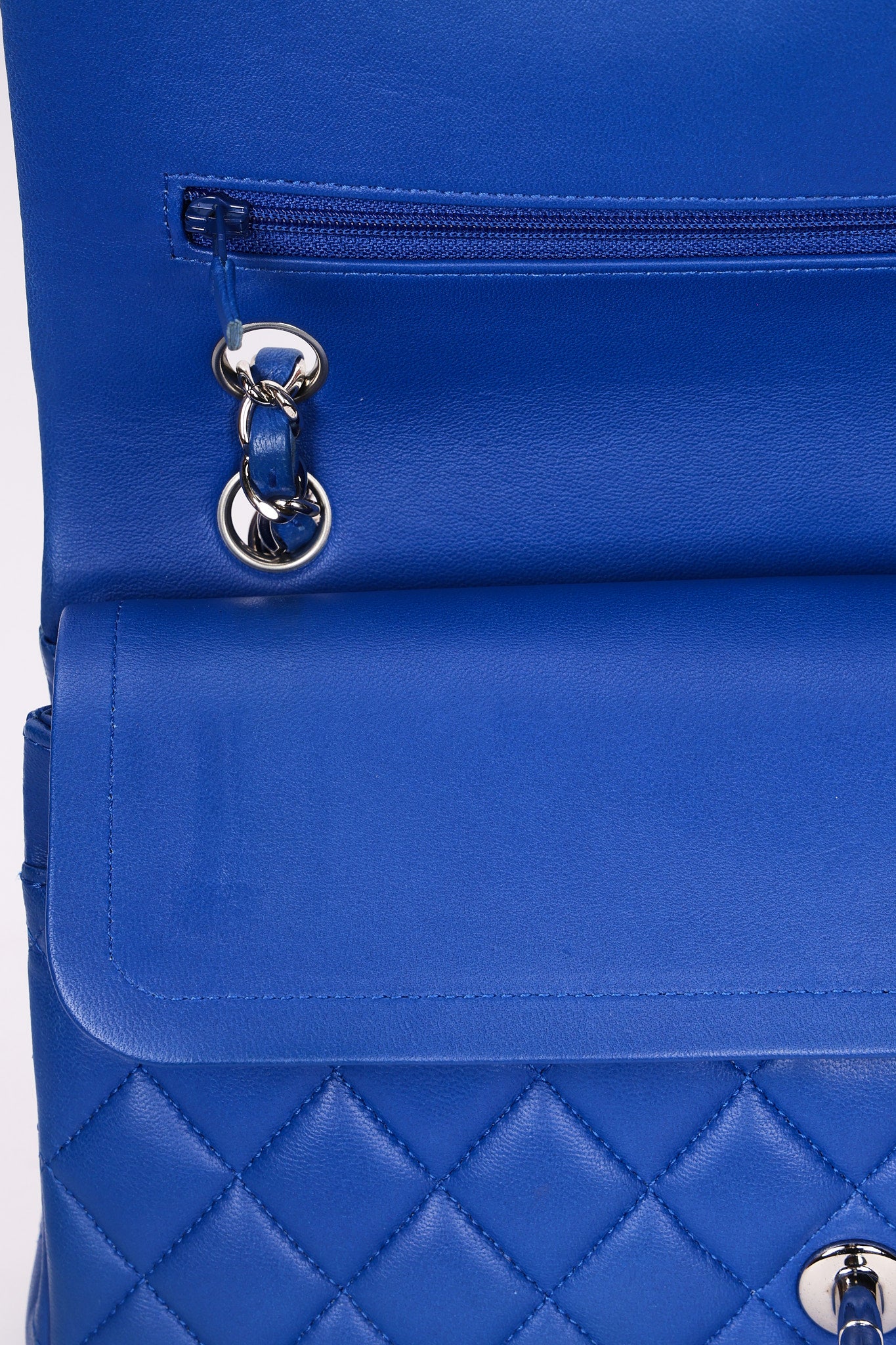 Chanel Small Classic Double Flap Cobalt Blue Lambskin SHW