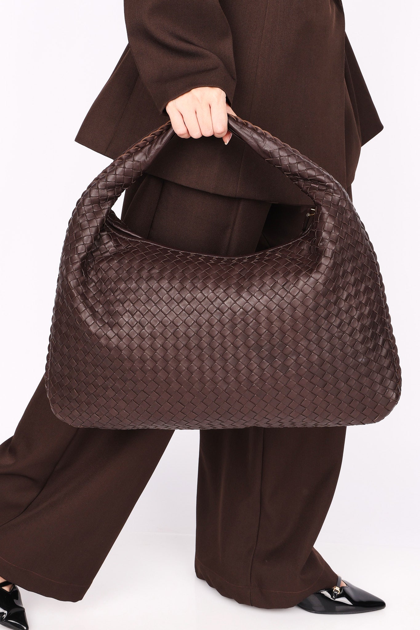 Bottega Veneta Large Intrecciato Hobo Chocolate Brown
