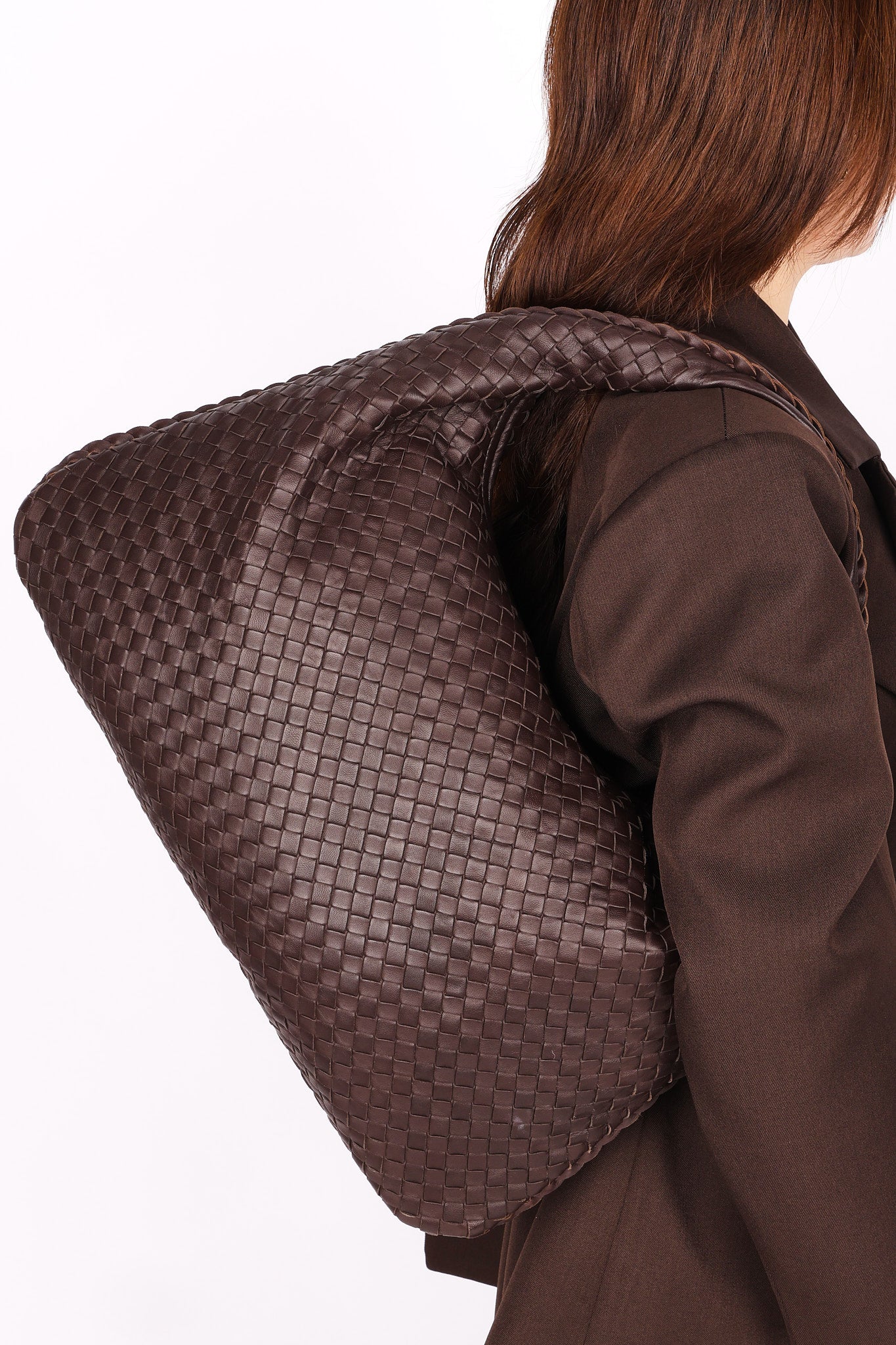 Bottega Veneta Large Intrecciato Hobo Chocolate Brown