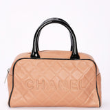 Chanel Mini Bowler Bag Nude 2001 BSHW
