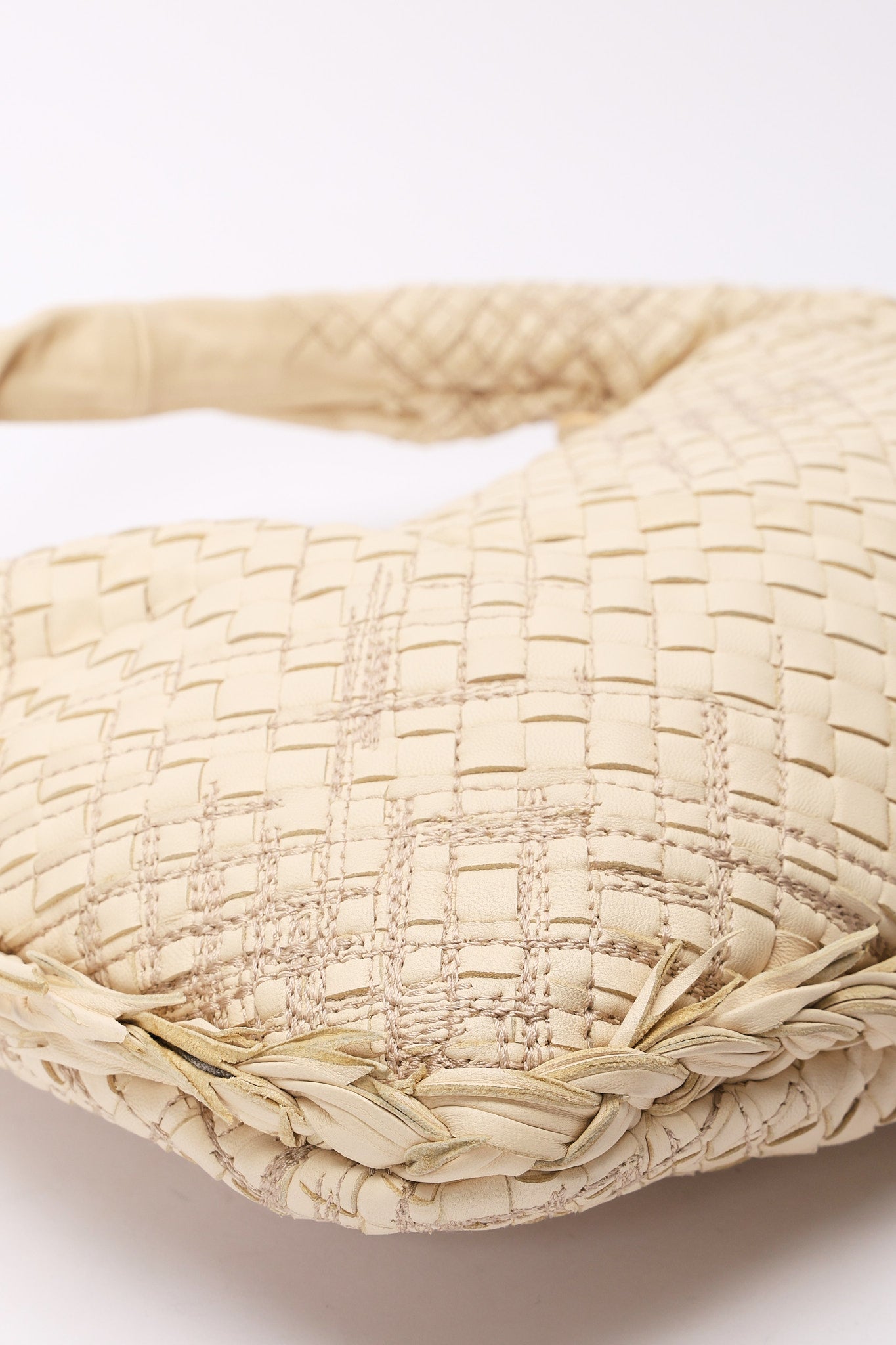 Bottega Veneta Small Intrecciato Hobo White