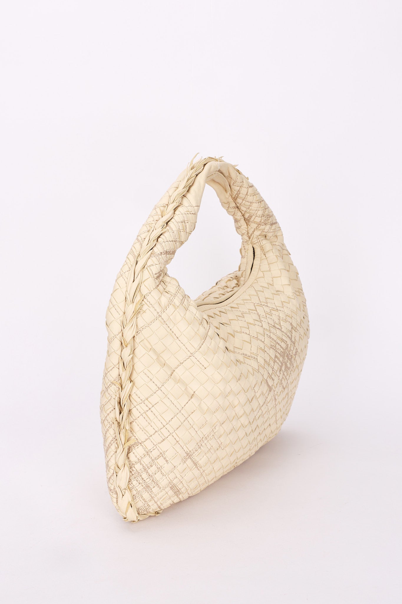 Bottega Veneta Small Intrecciato Hobo White