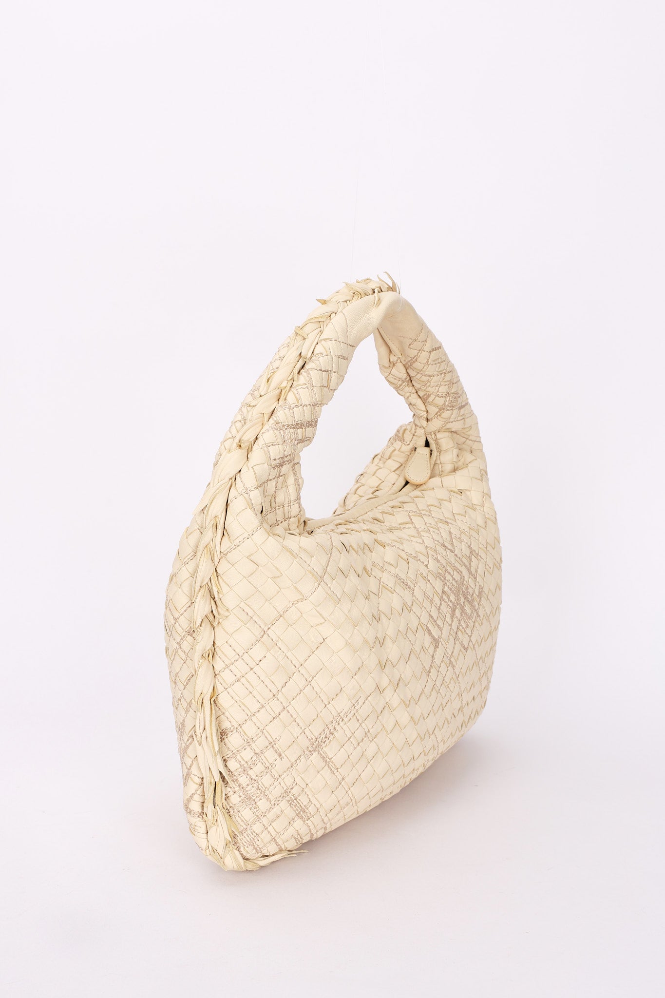 Bottega Veneta Small Intrecciato Hobo White