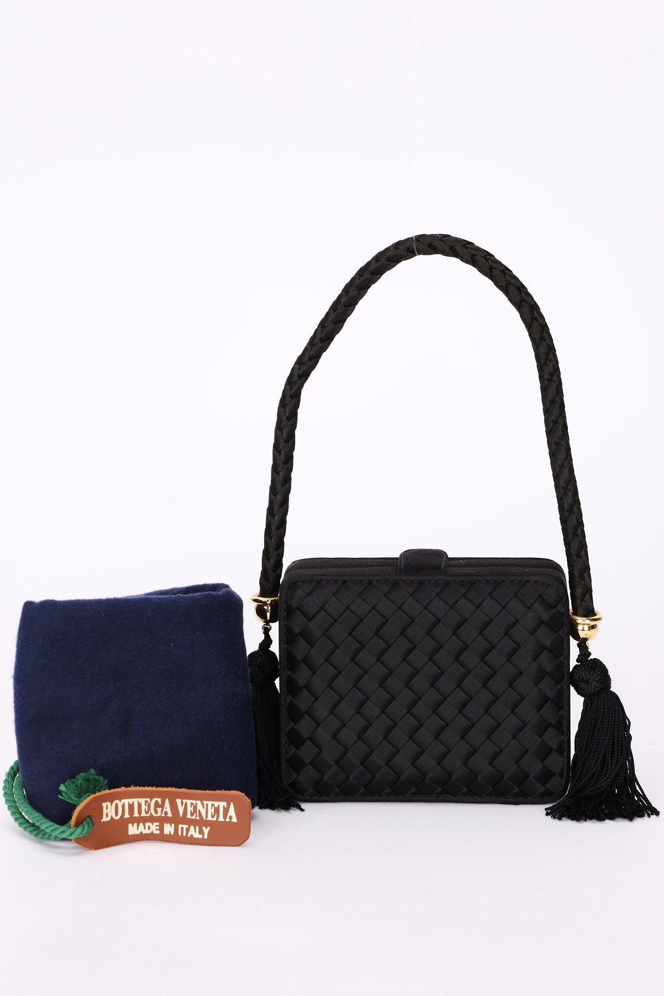 Bottega Veneta Mini Satin Tassel Bag