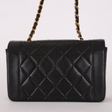 Chanel Small Diana Flap Black Lambskin 24K GP