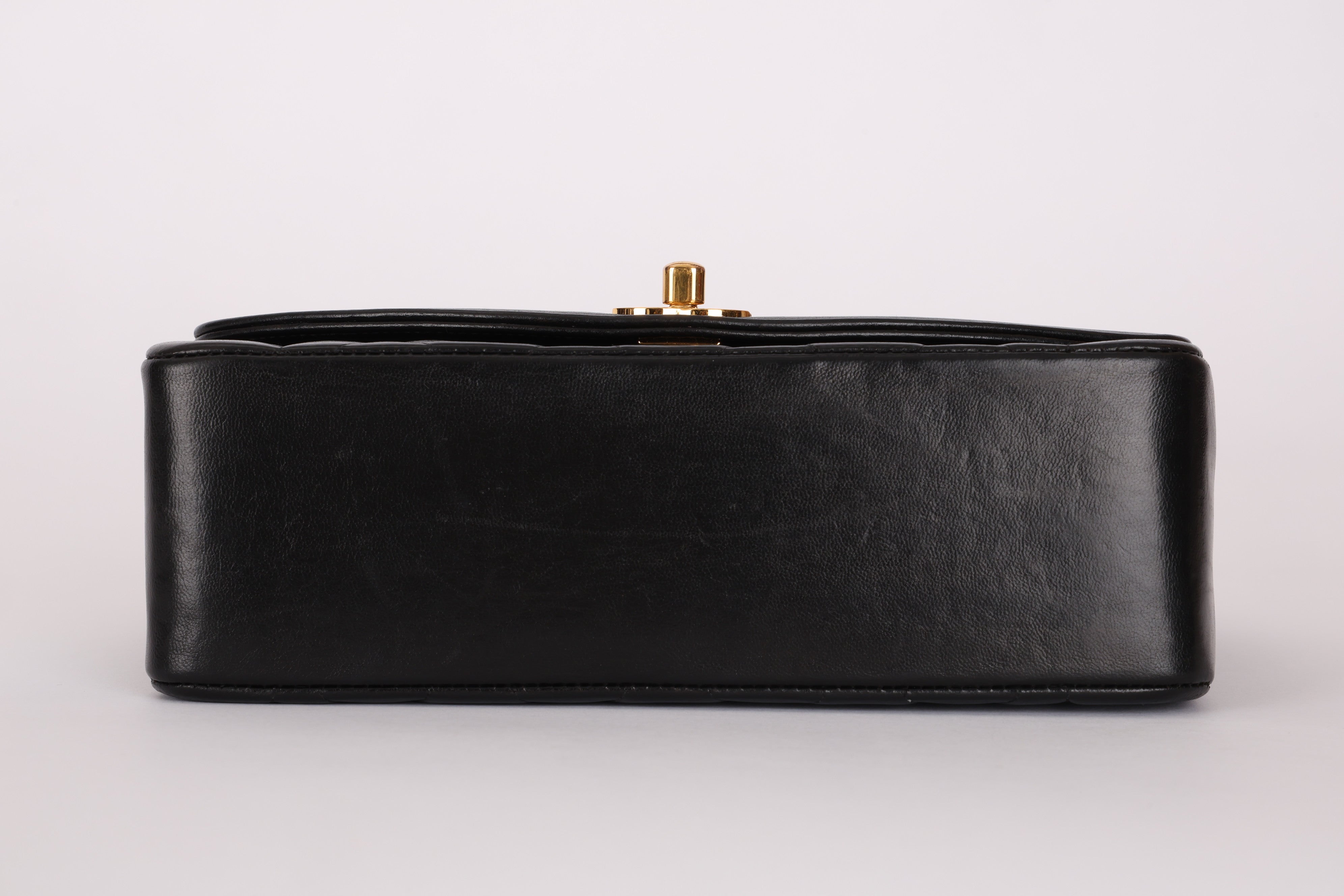 Chanel Small Diana Flap Black Lambskin 24K GP