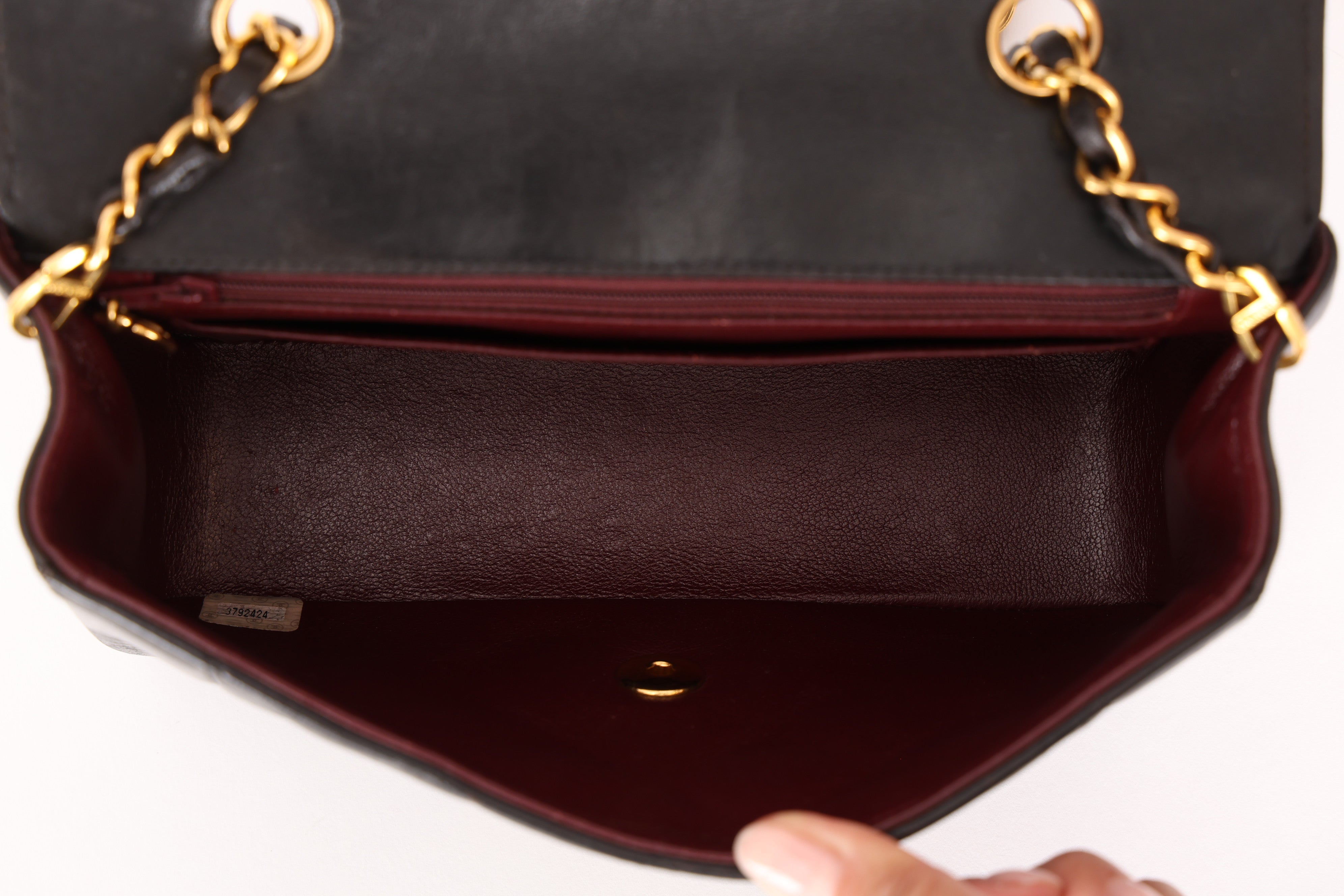 Chanel Small Diana Flap Black Lambskin 24K GP