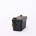 Ultra-Rare Chanel Mini Square Vanity Bag Black Caviar 1997 24K GP