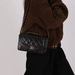 Chanel Small Diana Flap Black Lambskin 24K GP