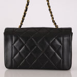 Chanel Small Diana Flap Black Lambskin 24K GP