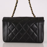 Chanel Small Diana Flap Black Lambskin 24K GP