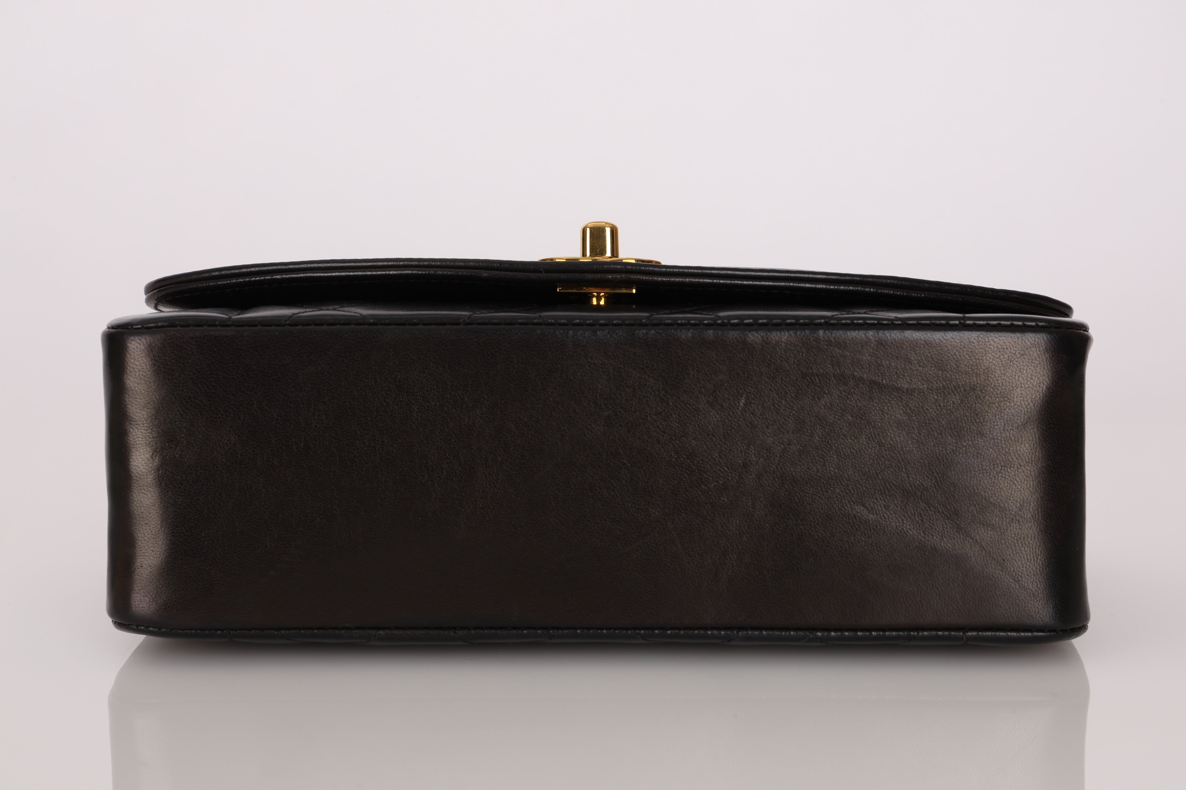 Chanel Small Diana Flap Black Lambskin 24K GP