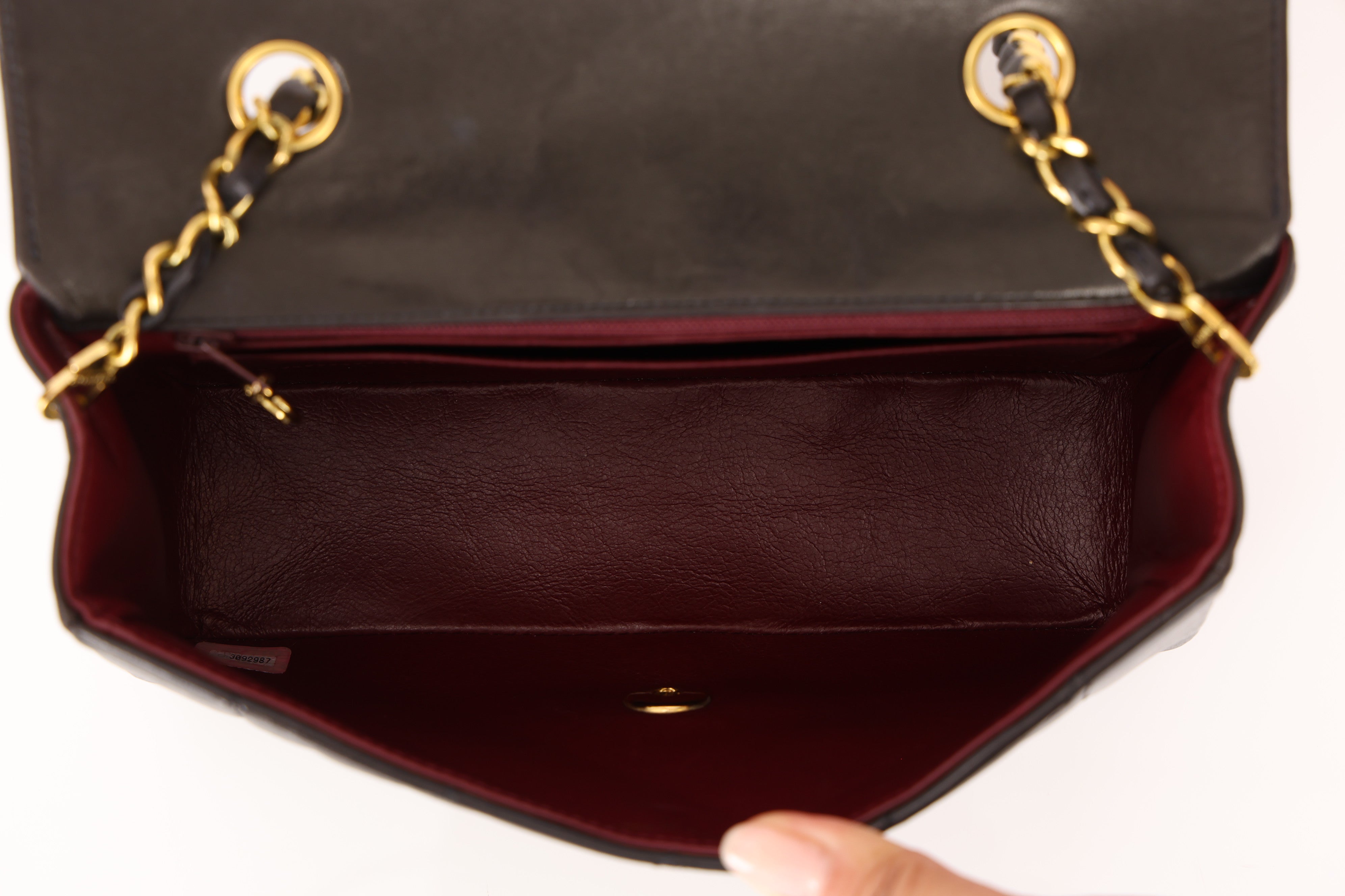 Chanel Small Diana Flap Black Lambskin 24K GP