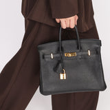 Hermès Birkin 25 Noir Togo Retourne 2009 GHW