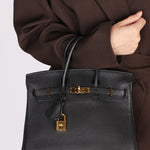 Hermès Birkin 25 Noir Togo Retourne 2009 GHW