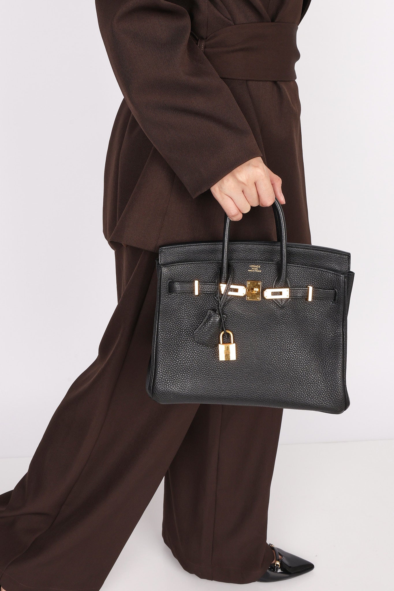 Hermès Birkin 25 Noir Togo Retourne 2009 GHW