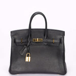 Hermès Birkin 25 Noir Togo Retourne 2009 GHW