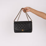 Chanel Medium Diana Flap Black Caviar 24K GP