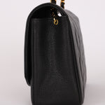 Chanel Medium Diana Flap Black Caviar 24K GP