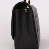 Chanel Medium Diana Flap Black Caviar 24K GP