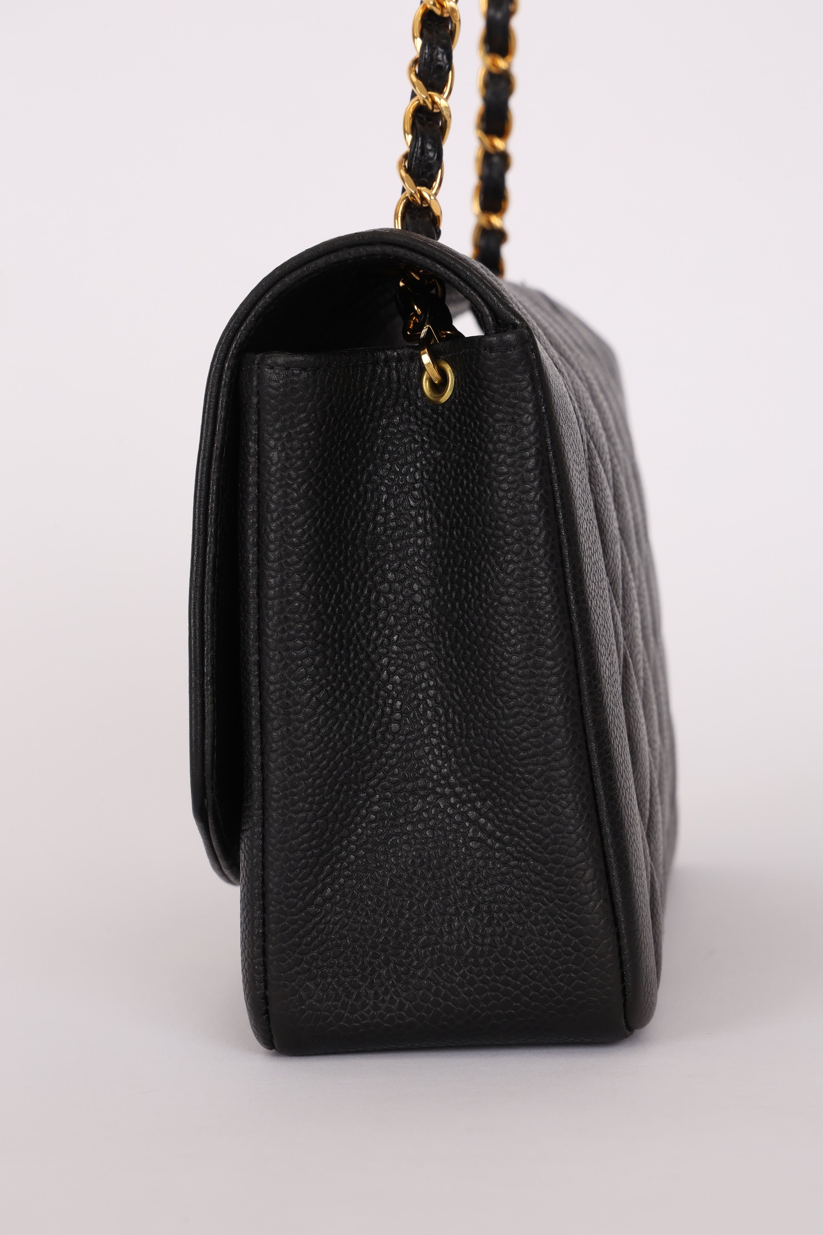 Chanel Medium Diana Flap Black Caviar 24K GP