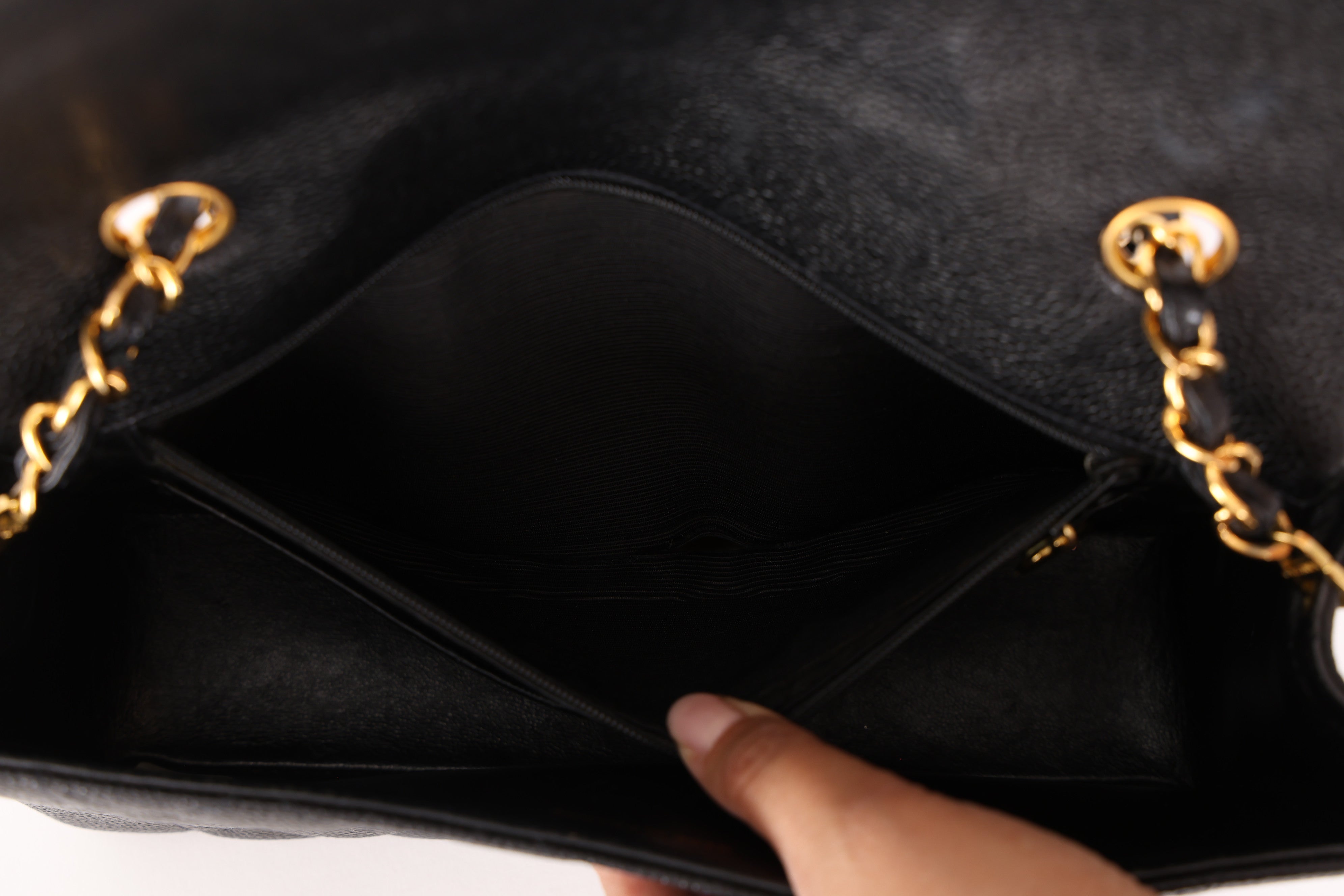 Chanel Medium Diana Flap Black Caviar 24K GP
