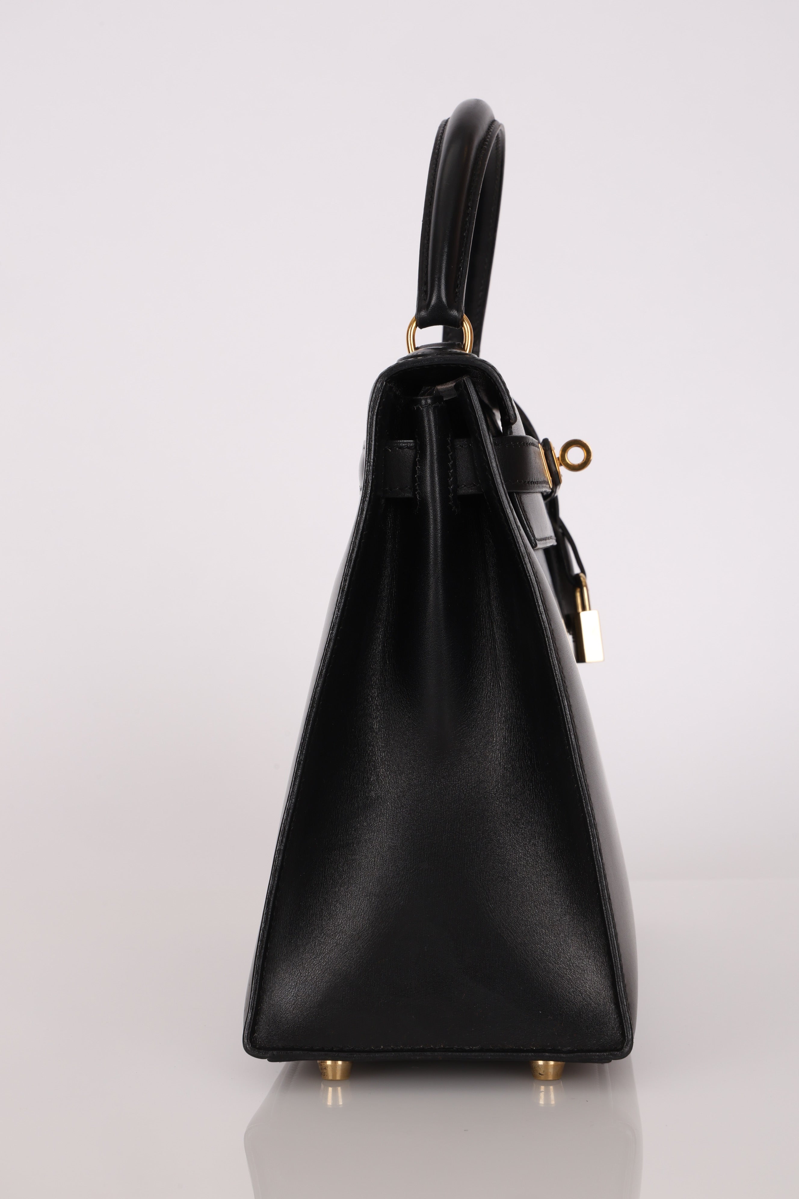 Hermès Kelly 28 Noir Box GHW
