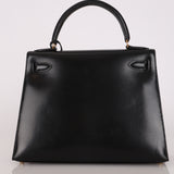 Hermès Kelly 28 Noir Box GHW
