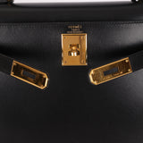 Hermès Kelly 28 Noir Box GHW