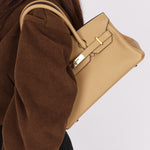 Limited Edition Hermès Shoulder Birkin Light 29 Poussière Evercolor Retourne 2025 PBHW