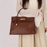 Hermès Kelly 35 Marron Ardennes GHW