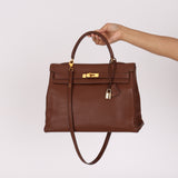 Hermès Kelly 35 Marron Ardennes GHW