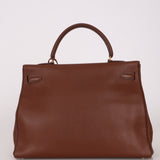 Hermès Kelly 35 Marron Ardennes GHW