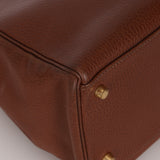 Hermès Kelly 35 Marron Ardennes GHW