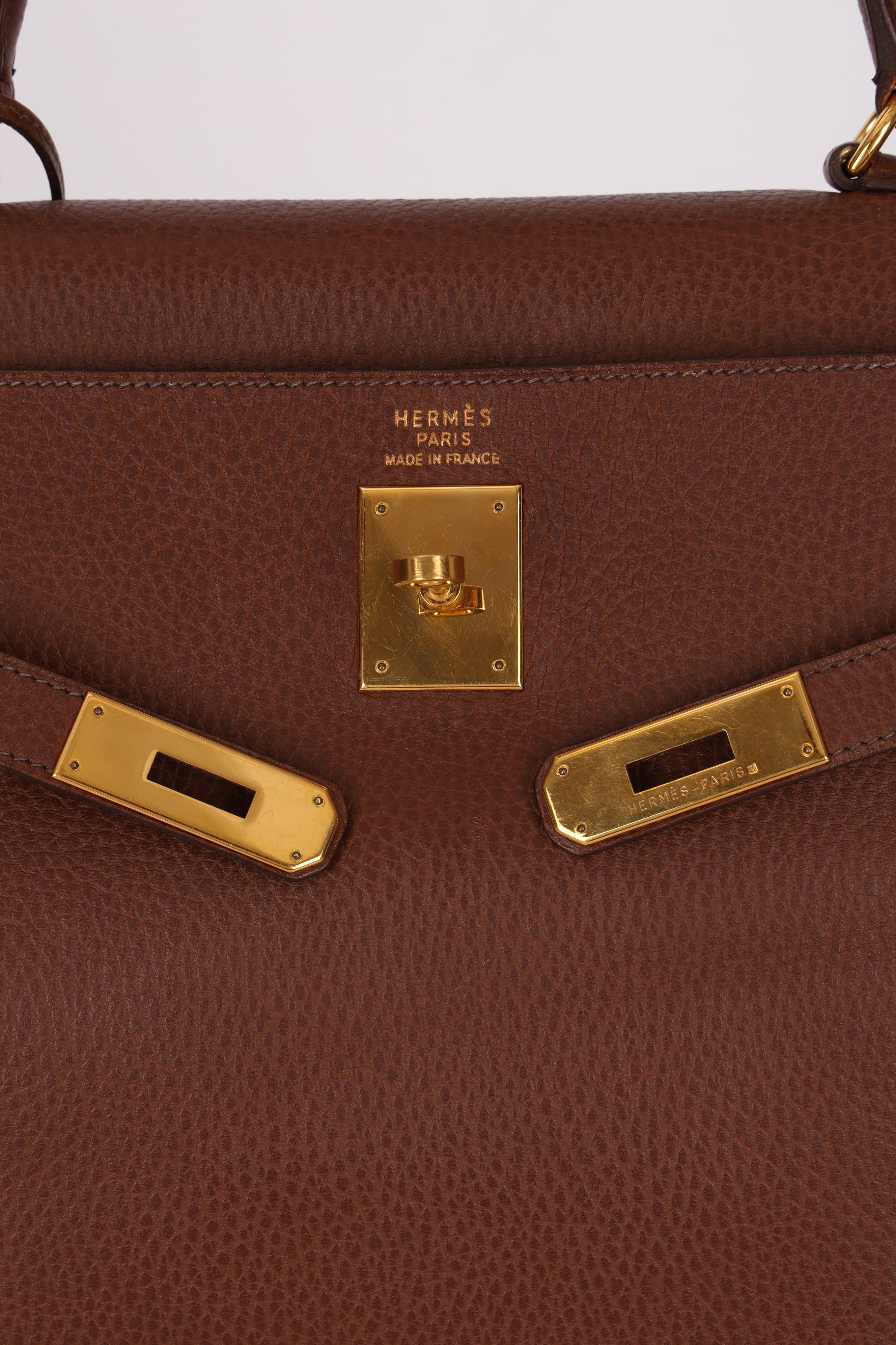 Hermès Kelly 35 Marron Ardennes GHW