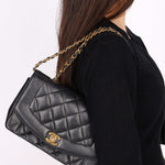Chanel Small Diana Flap Black Caviar 24K GP