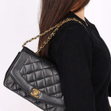 Chanel Small Diana Flap Black Caviar 24K GP